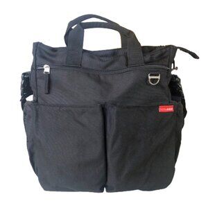 Skip Hop Black Nylon Baby Diaper Bag Backpack Tote